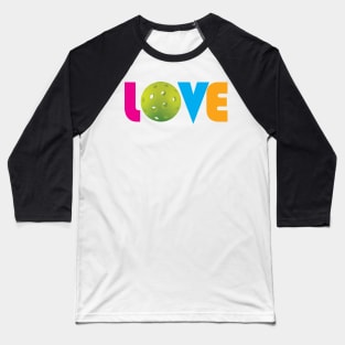 Love Pickleball - Valentine's Day Baseball T-Shirt